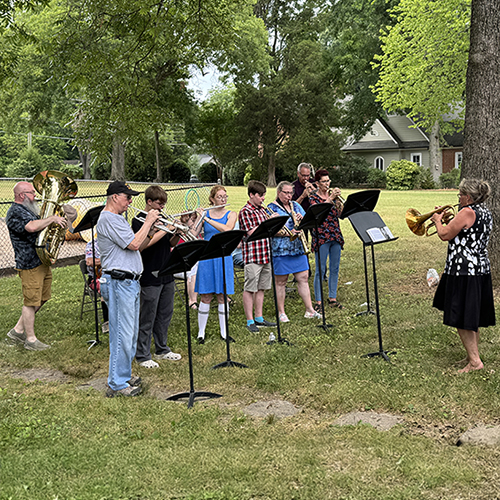 moravian-band-plays-outdoors Kernersville Moravian Band plays outdoors